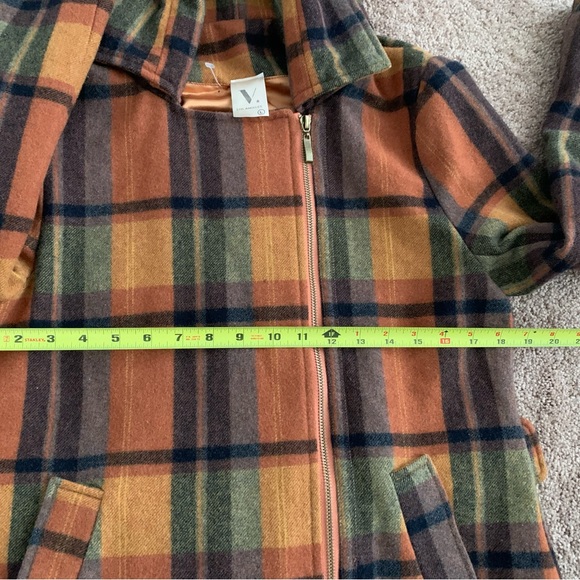 V Los Angeles Full Zip Wool Hooded Coat - Large - Picture 11 of 12